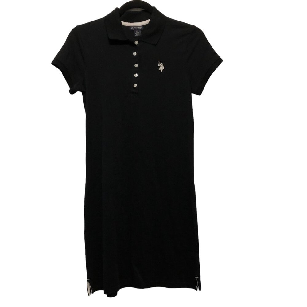 U.S. Polo Assn Solid Black Collared Button Down S… - image 2